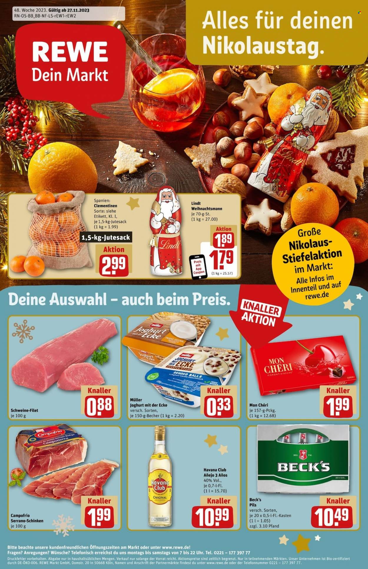 REWE Prospekte  - 27.11.2023 - 2.12.2023. Seite 1