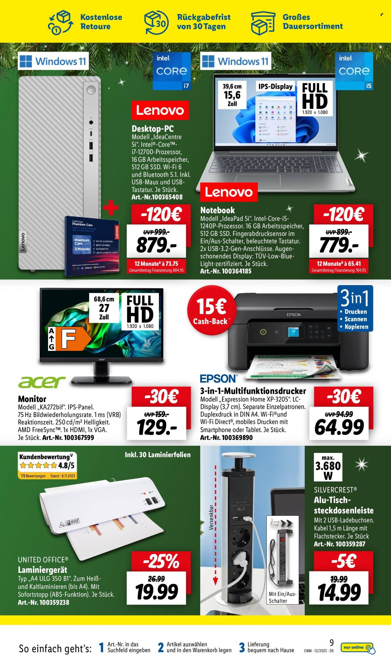 Lidl Prospekte  - 1.12.2023 - 31.12.2023. Seite 9