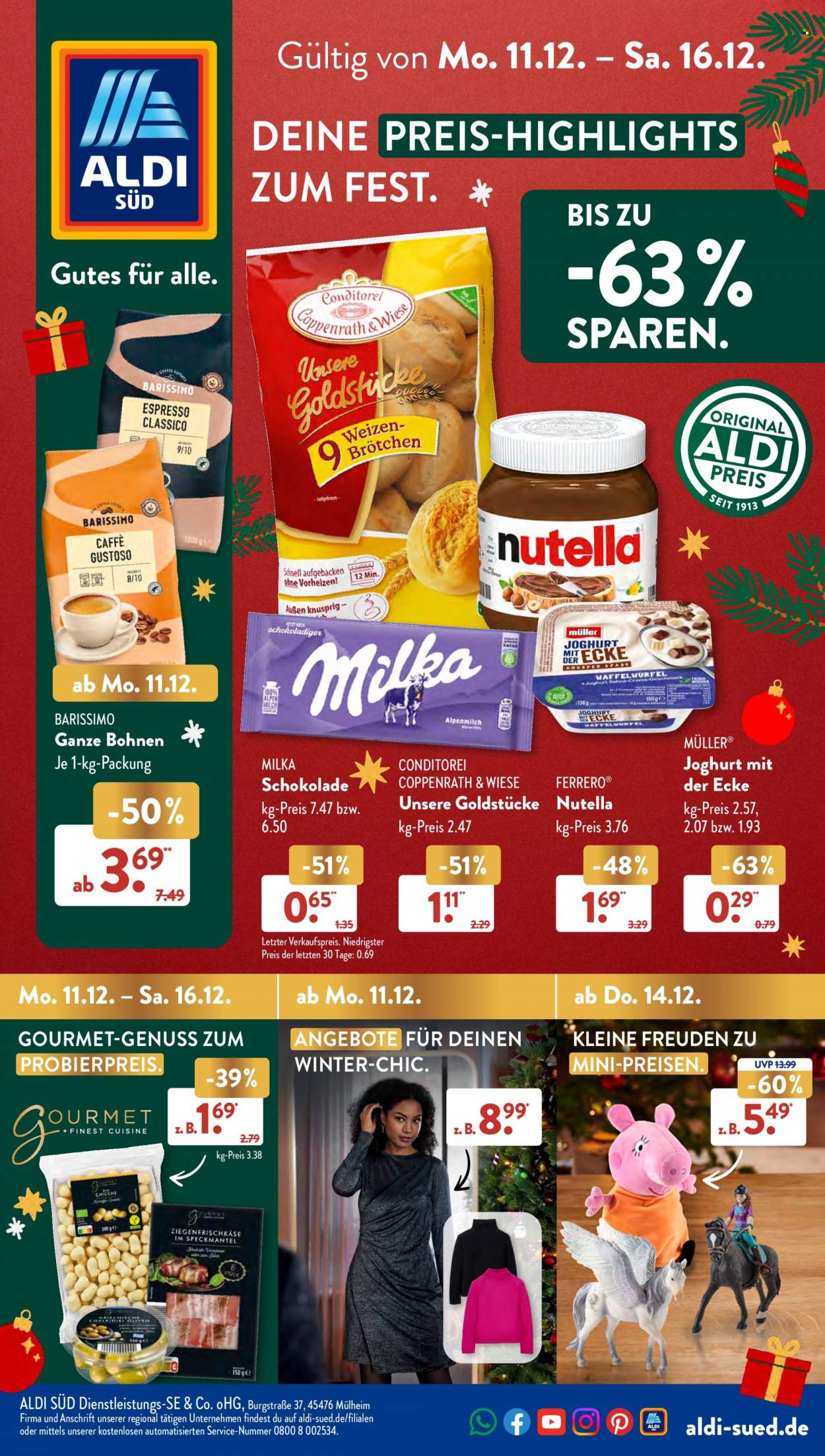 ALDI SÜD Prospekte  - 11.12.2023 - 16.12.2023. Seite 1
