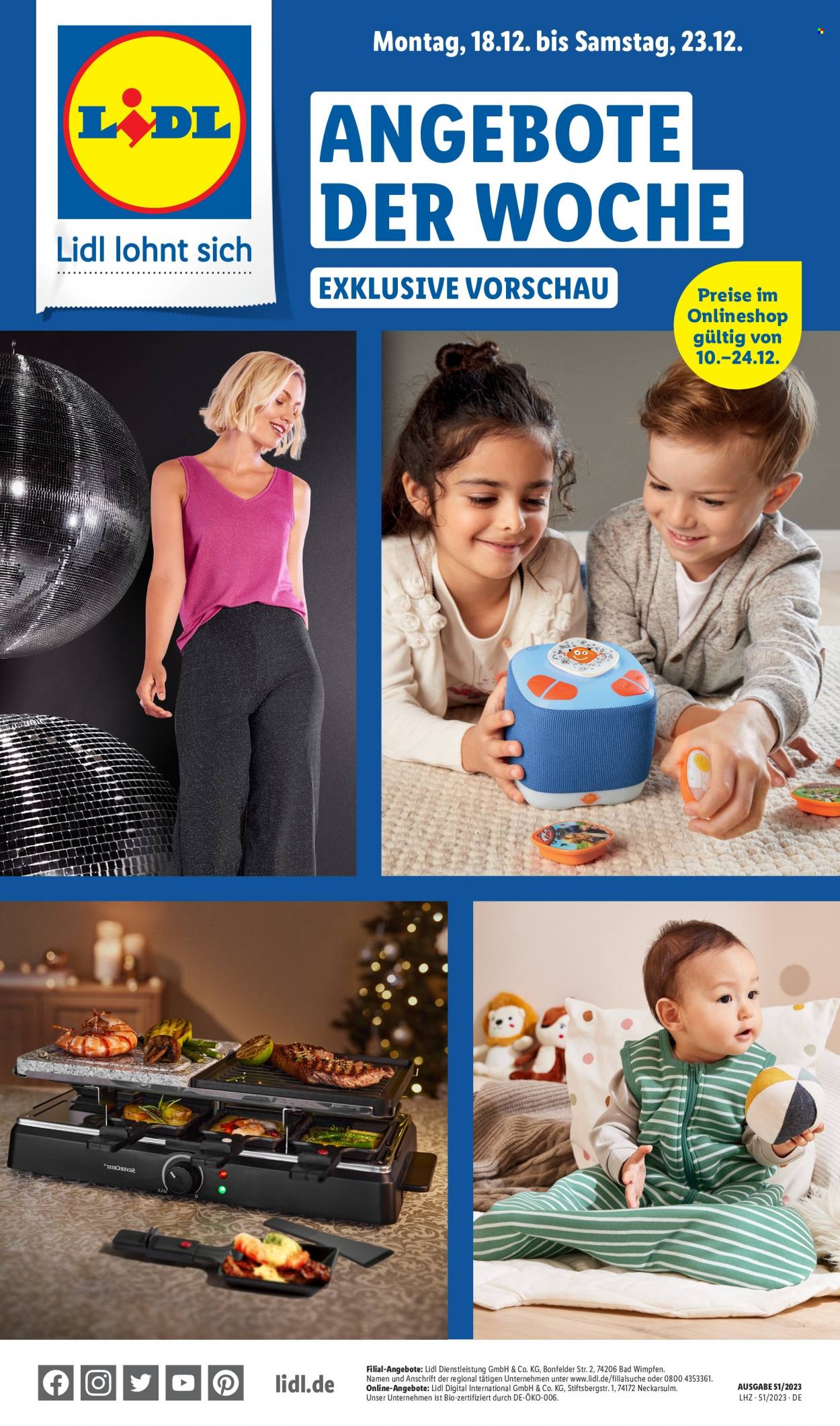 Lidl Prospekte  - 18.12.2023 - 23.12.2023. Seite 1