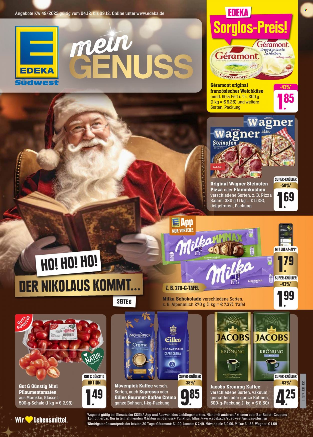 Edeka Prospekte  - 4.12.2023 - 9.12.2023. Seite 1