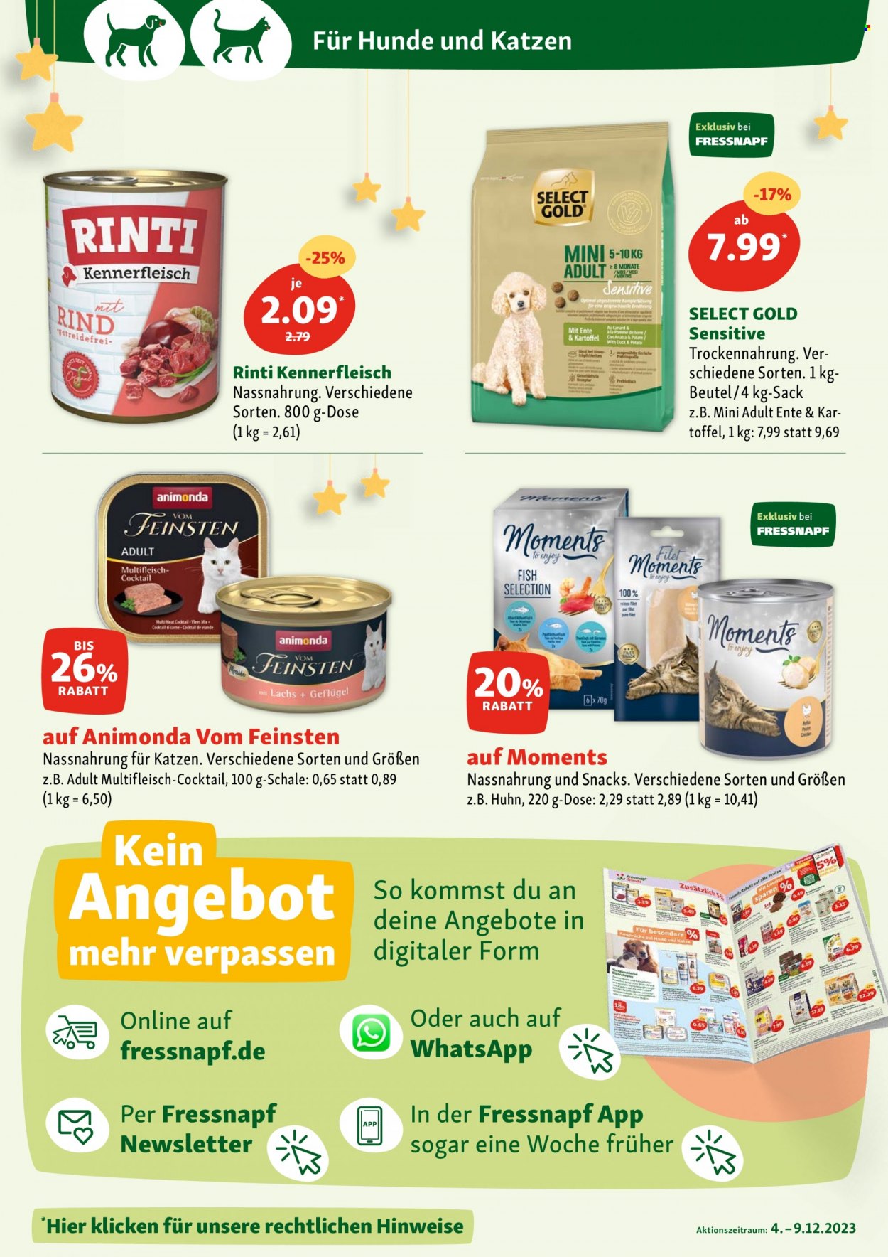 Fressnapf Prospekte  - 4.12.2023 - 9.12.2023. Seite 2