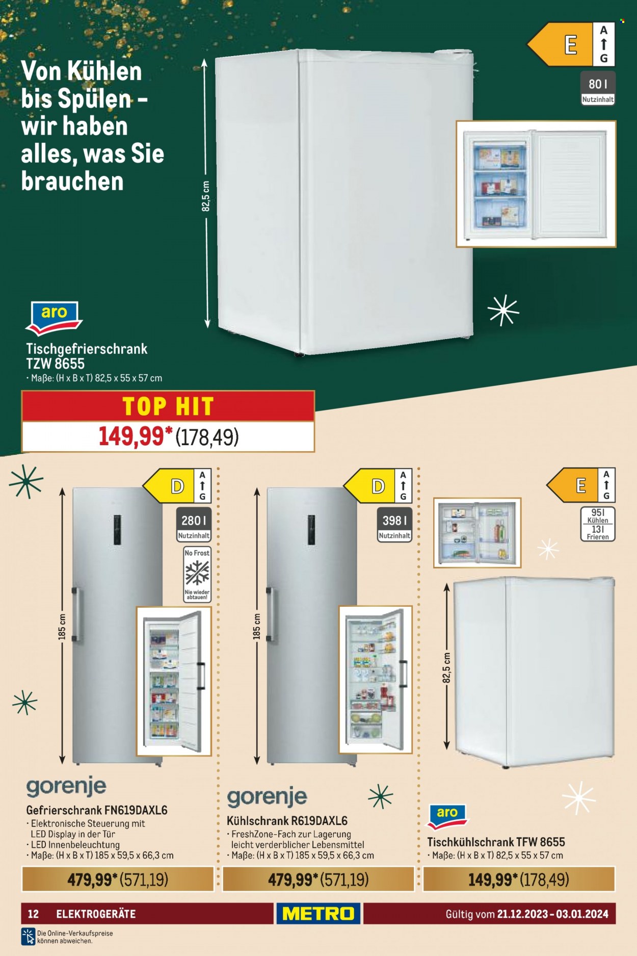 Metro Prospekte  - 21.12.2023 - 3.01.2024. Seite 12