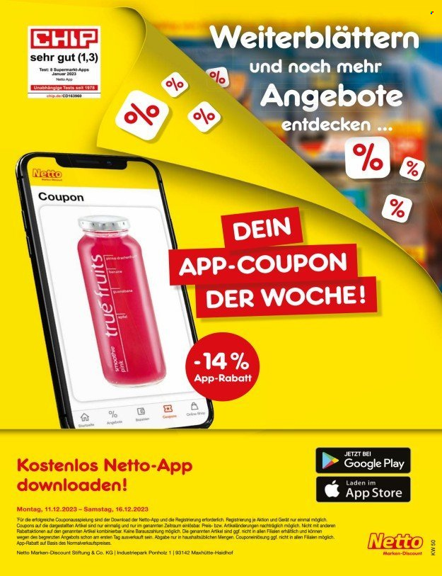 Netto Marken-Discount Prospekte  - 11.12.2023 - 16.12.2023. Seite 51