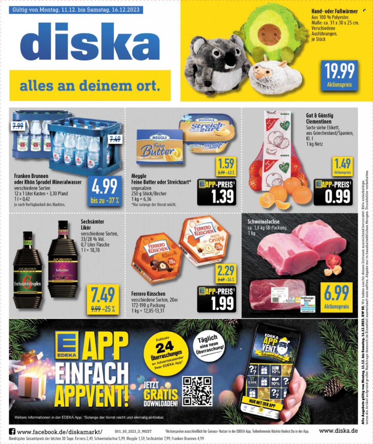 Diska Prospekte  - 11.12.2023 - 16.12.2023. Seite 1