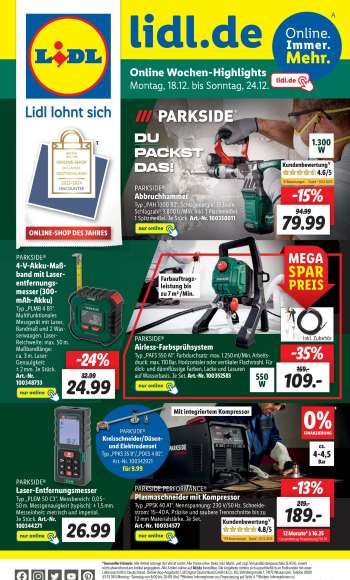Prospekte Lidl - 18.12.2023 - 24.12.2023.