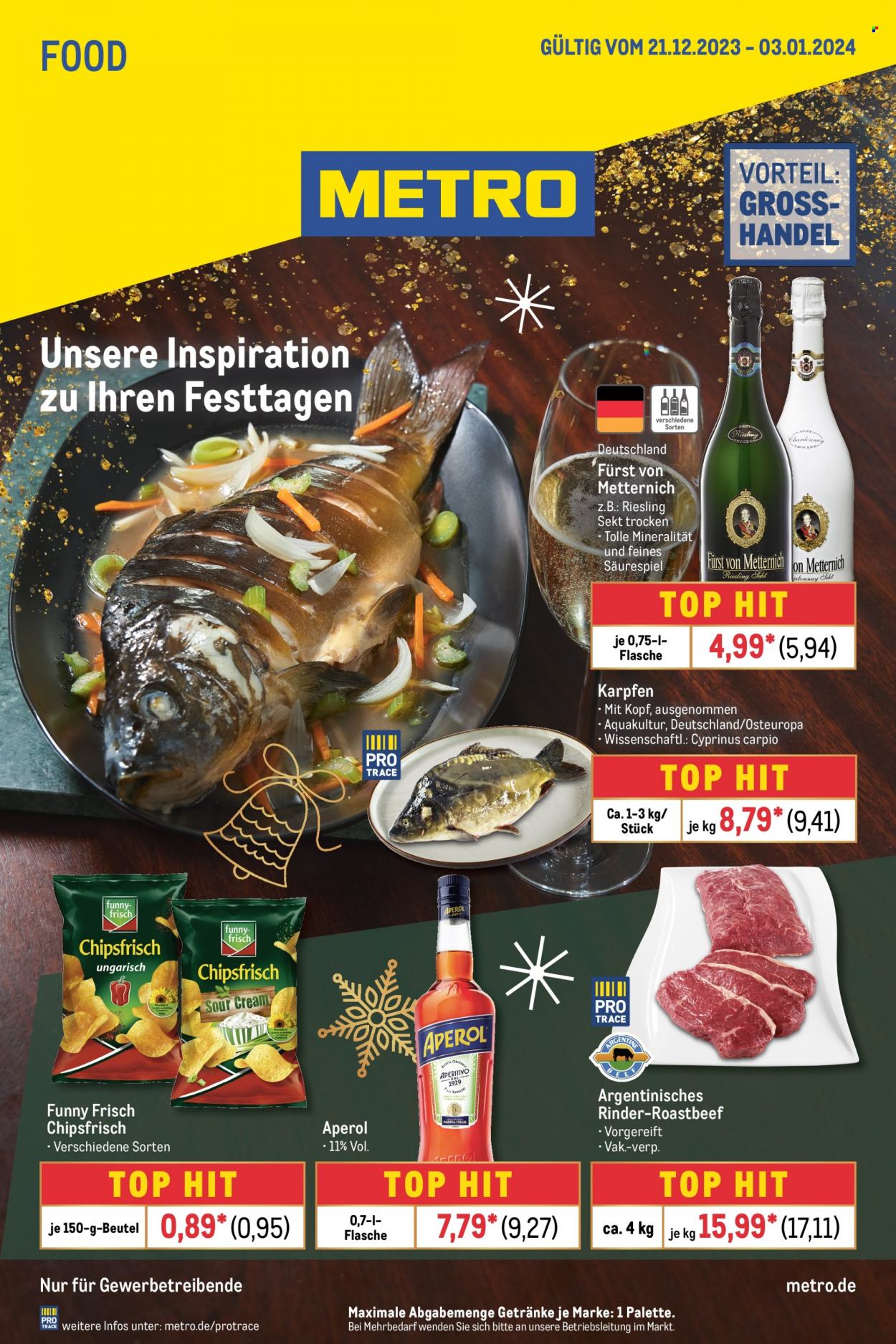 Metro Prospekte  - 21.12.2023 - 3.01.2024. Seite 1