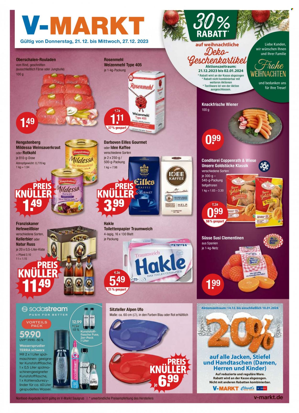 V-Markt Prospekte  - 21.12.2023 - 27.12.2023. Seite 1
