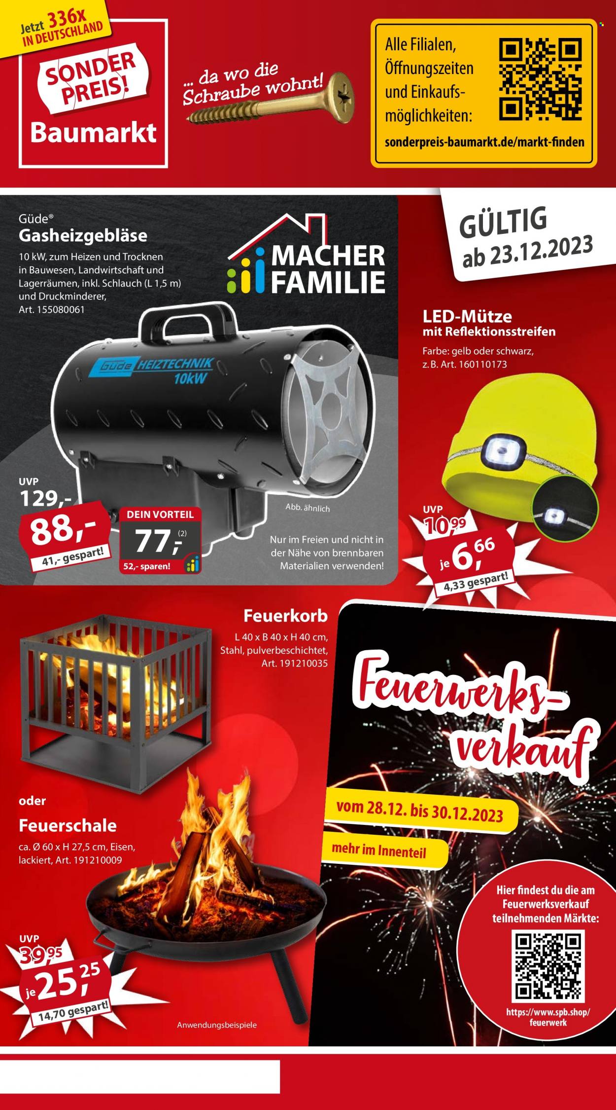 Sonderpreis-Baumarkt Prospekte  - 23.12.2023 - 29.12.2023. Seite 1