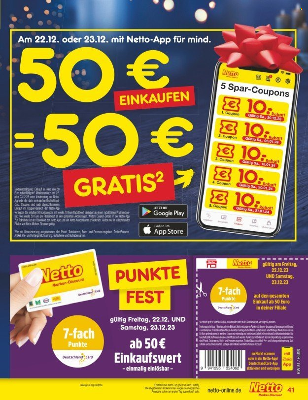 Netto Marken-Discount Prospekte  - 18.12.2023 - 23.12.2023. Seite 45