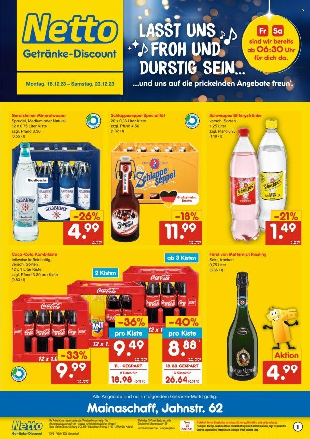 Netto Marken-Discount Prospekte  - 18.12.2023 - 23.12.2023. Seite 1