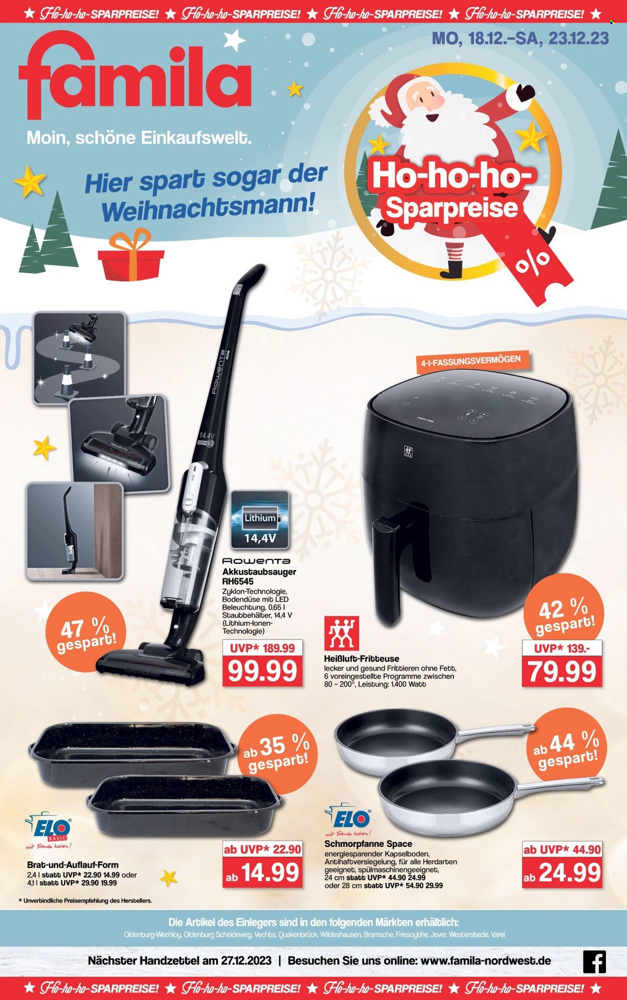 famila Prospekte  - 18.12.2023 - 23.12.2023. Seite 1