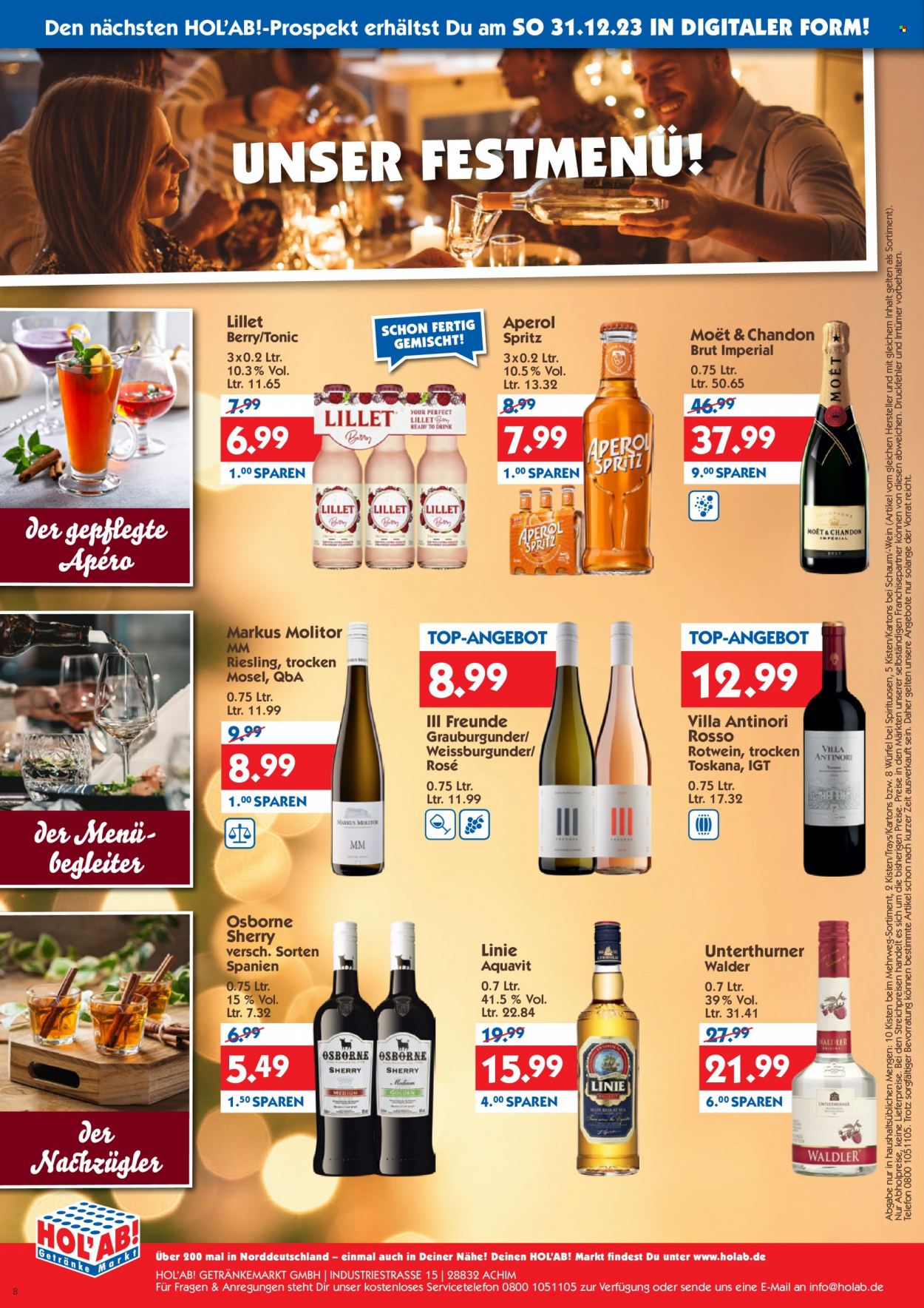 Hol'ab! Getränkemarkt Prospekte  - 18.12.2023 - 23.12.2023. Seite 8