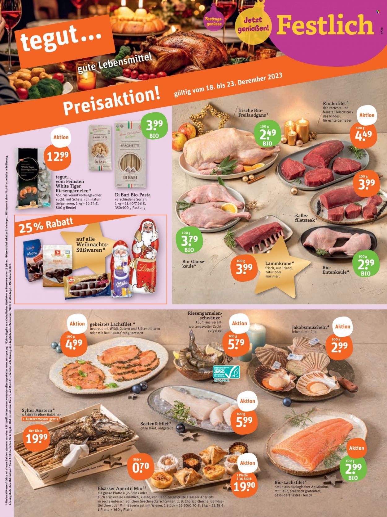 tegut... Prospekte  - 18.12.2023 - 23.12.2023. Seite 1