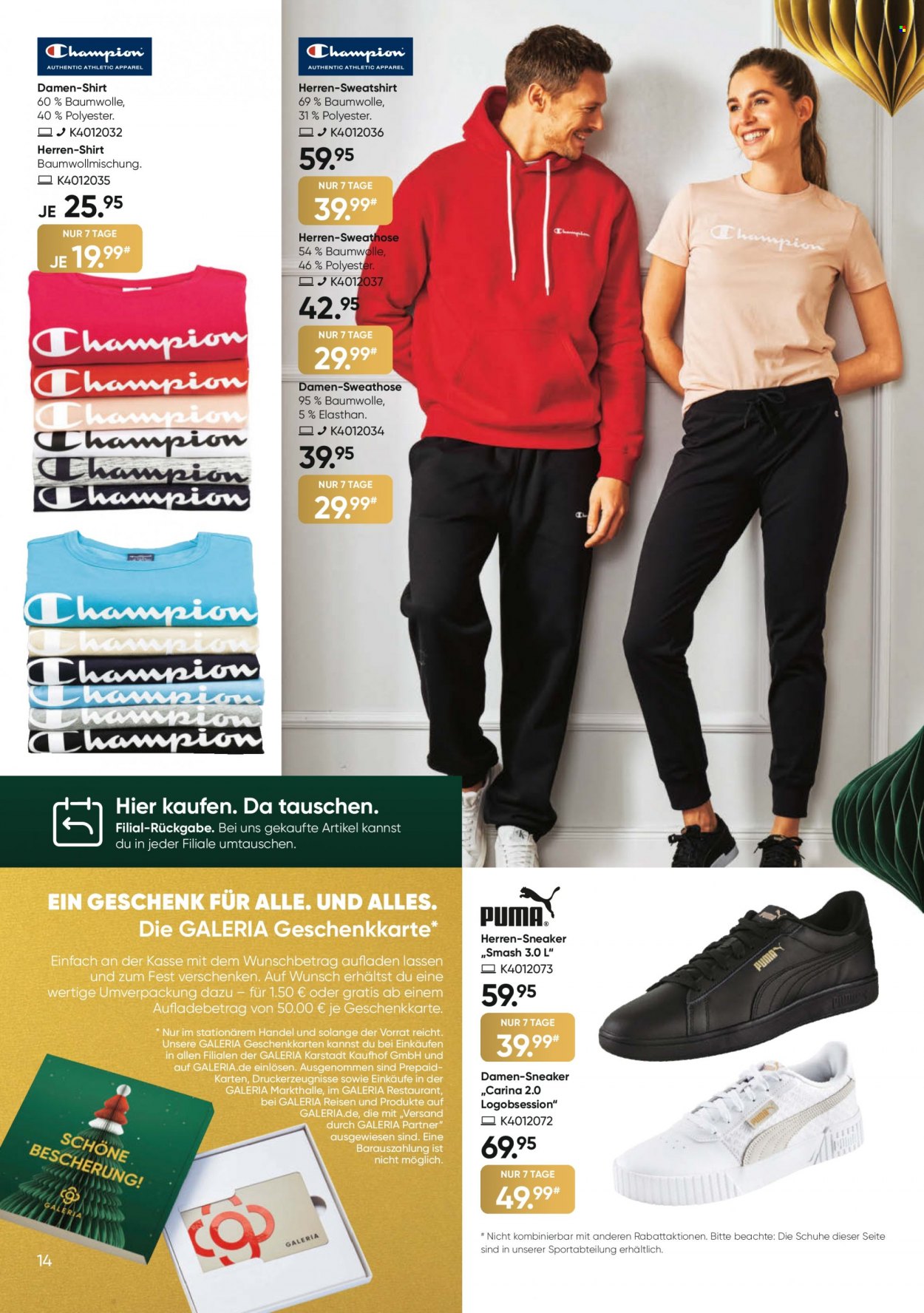 GALERIA Karstadt Kaufhof Prospekte  - 18.12.2023 - 24.12.2023. Seite 14