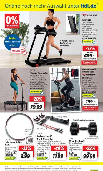 thumbnail - CRIVIT Fitness-Trampolin Sprungfl äche: ca. ⌀ 85 cm. Mit höhenver- stellbarem T-Griff und Gummiseilfederung. Antirutschfüße für siche- ren Stand. Je Stück. Art.-Nr. 100369495
