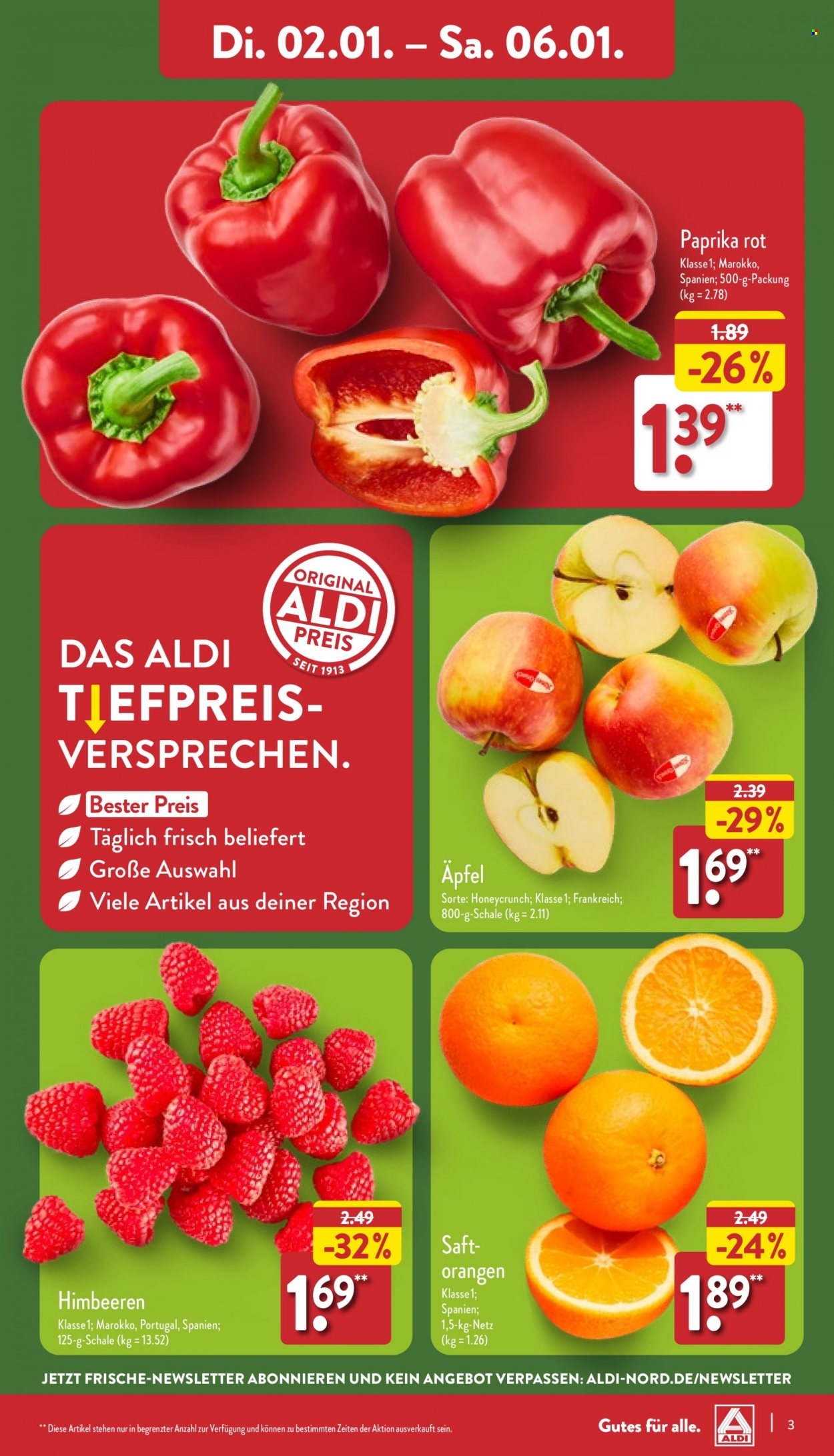 ALDI Nord Prospekte  - 2.01.2024 - 6.01.2024. Seite 3