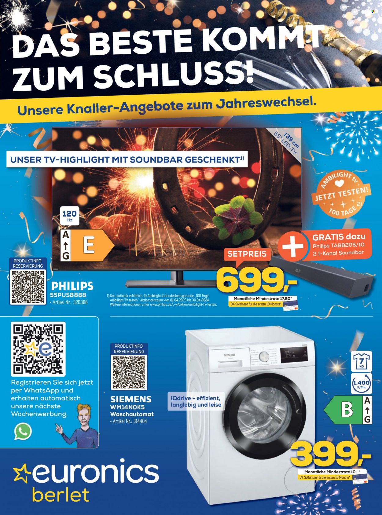 Euronics Prospekte  - 23.12.2023 - 29.12.2023. Seite 1