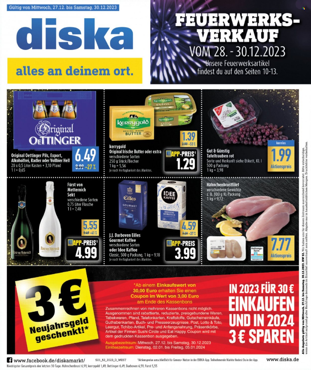 Diska Prospekte  - 27.12.2023 - 30.12.2023. Seite 1