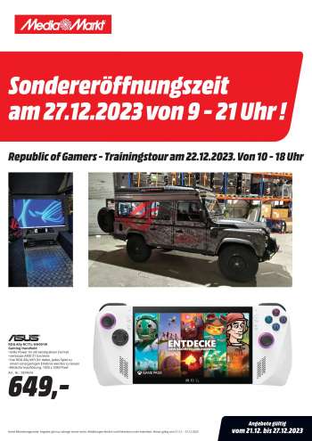 Prospekte MediaMarkt - 21.12.2023 - 27.12.2023.
