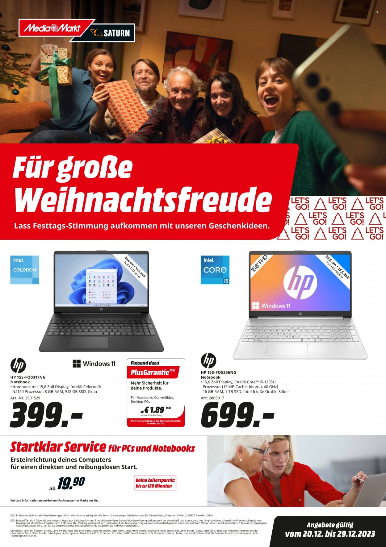 MediaMarkt Prospekte  - 20.12.2023 - 29.12.2023. Seite 1