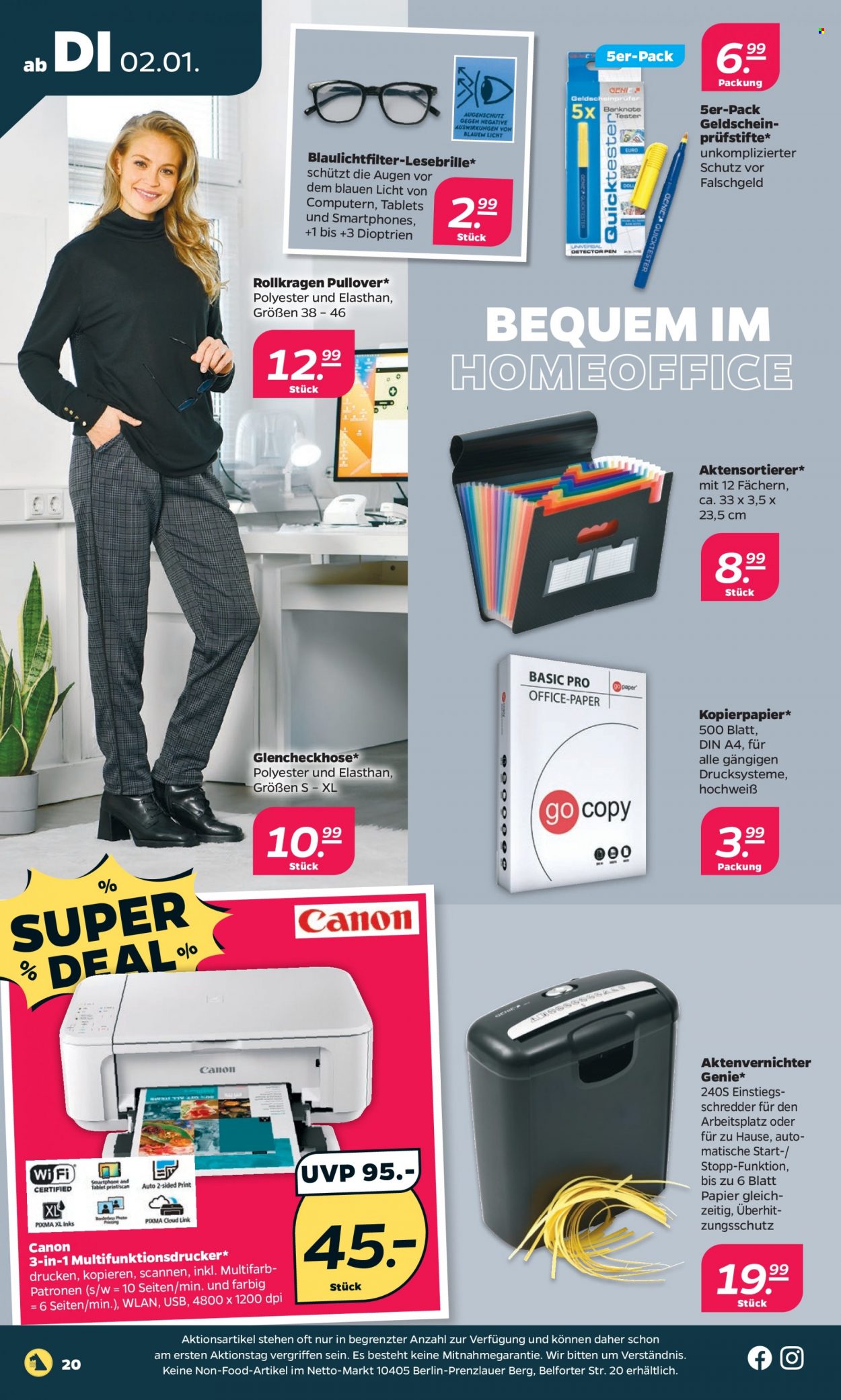 Netto Prospekte  - 2.01.2024 - 6.01.2024. Seite 20