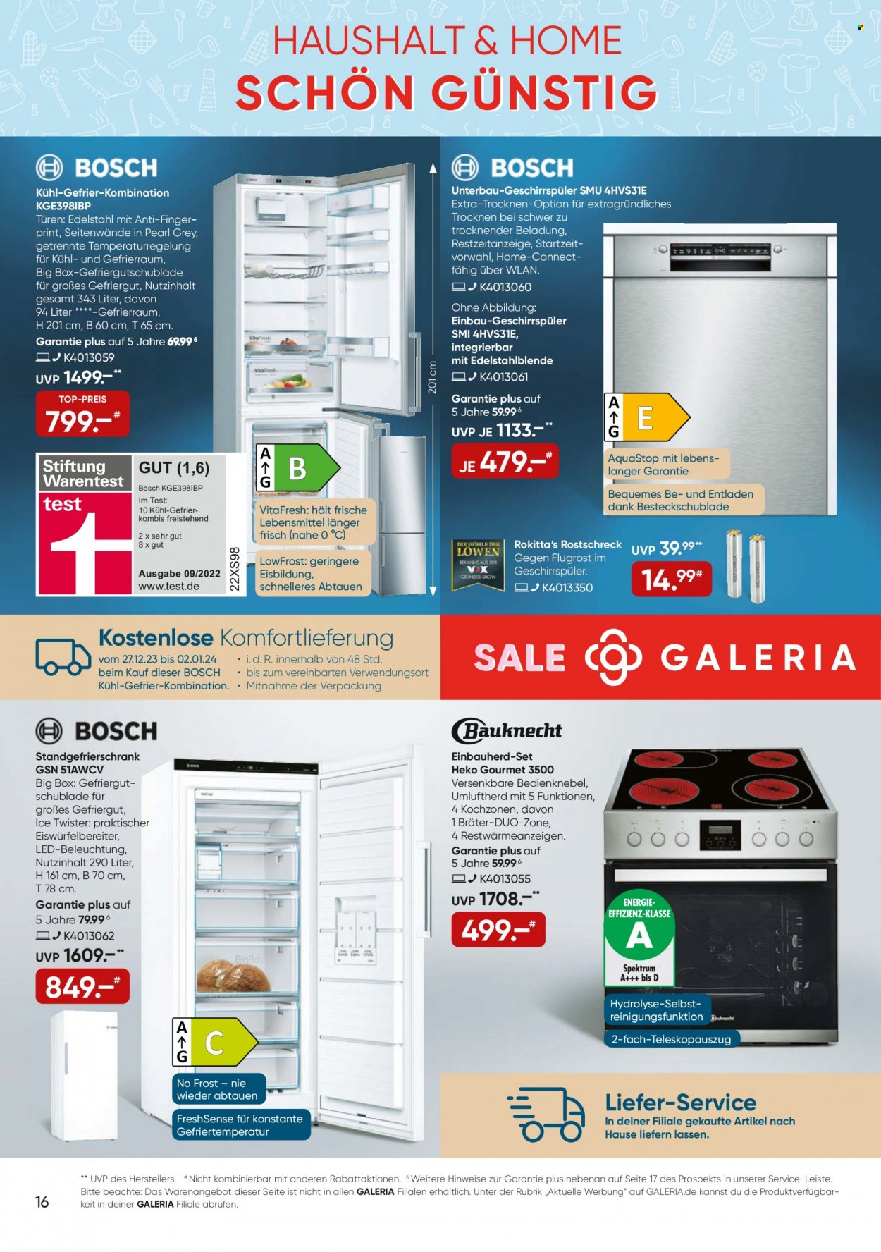 GALERIA Karstadt Kaufhof Prospekte  - 27.12.2023 - 2.01.2024. Seite 16