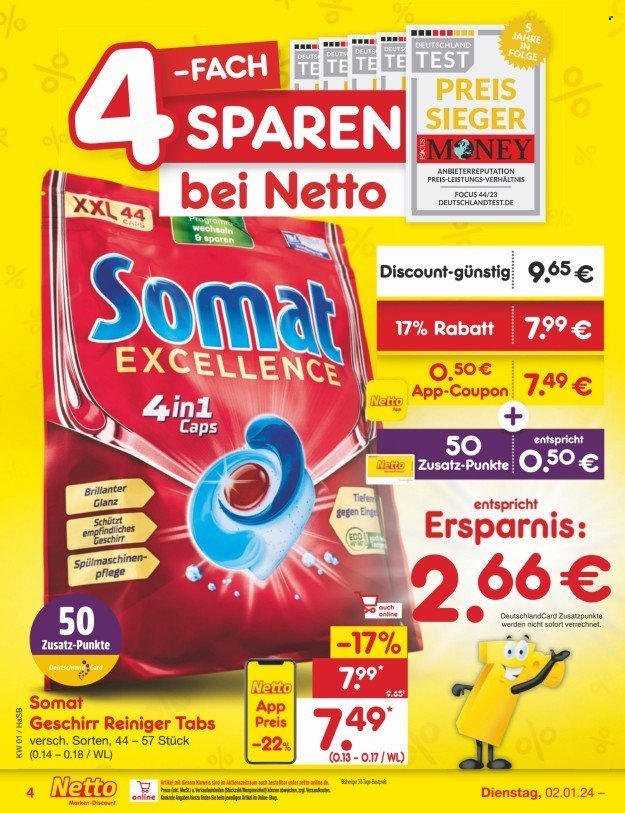 Netto Marken-Discount Prospekte  - 2.01.2024 - 6.01.2024. Seite 4