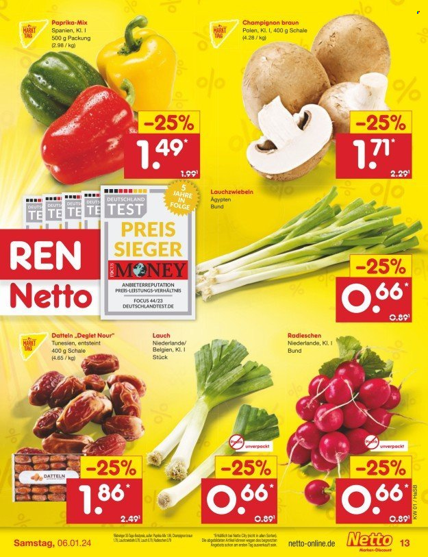 Netto Marken-Discount Prospekte  - 2.01.2024 - 6.01.2024. Seite 13