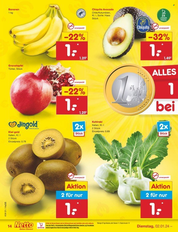 Netto Marken-Discount Prospekte  - 2.01.2024 - 6.01.2024. Seite 14