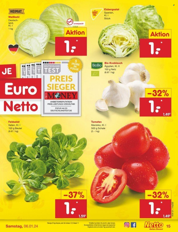 Netto Marken-Discount Prospekte  - 2.01.2024 - 6.01.2024. Seite 15
