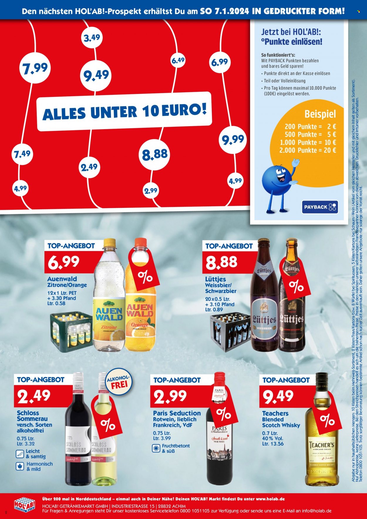 Hol'ab! Getränkemarkt Prospekte  - 2.01.2024 - 6.01.2024. Seite 2