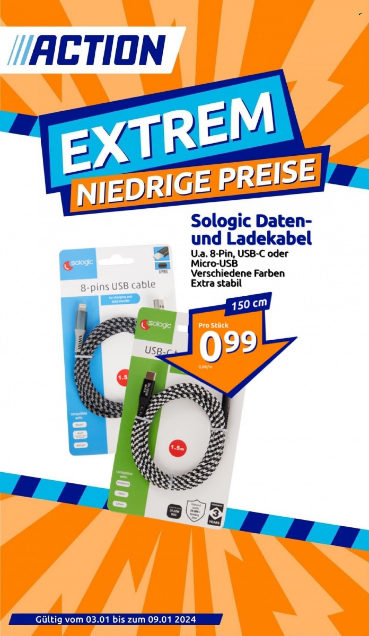 Action Prospekte  - 3.01.2024 - 9.01.2024. Seite 1