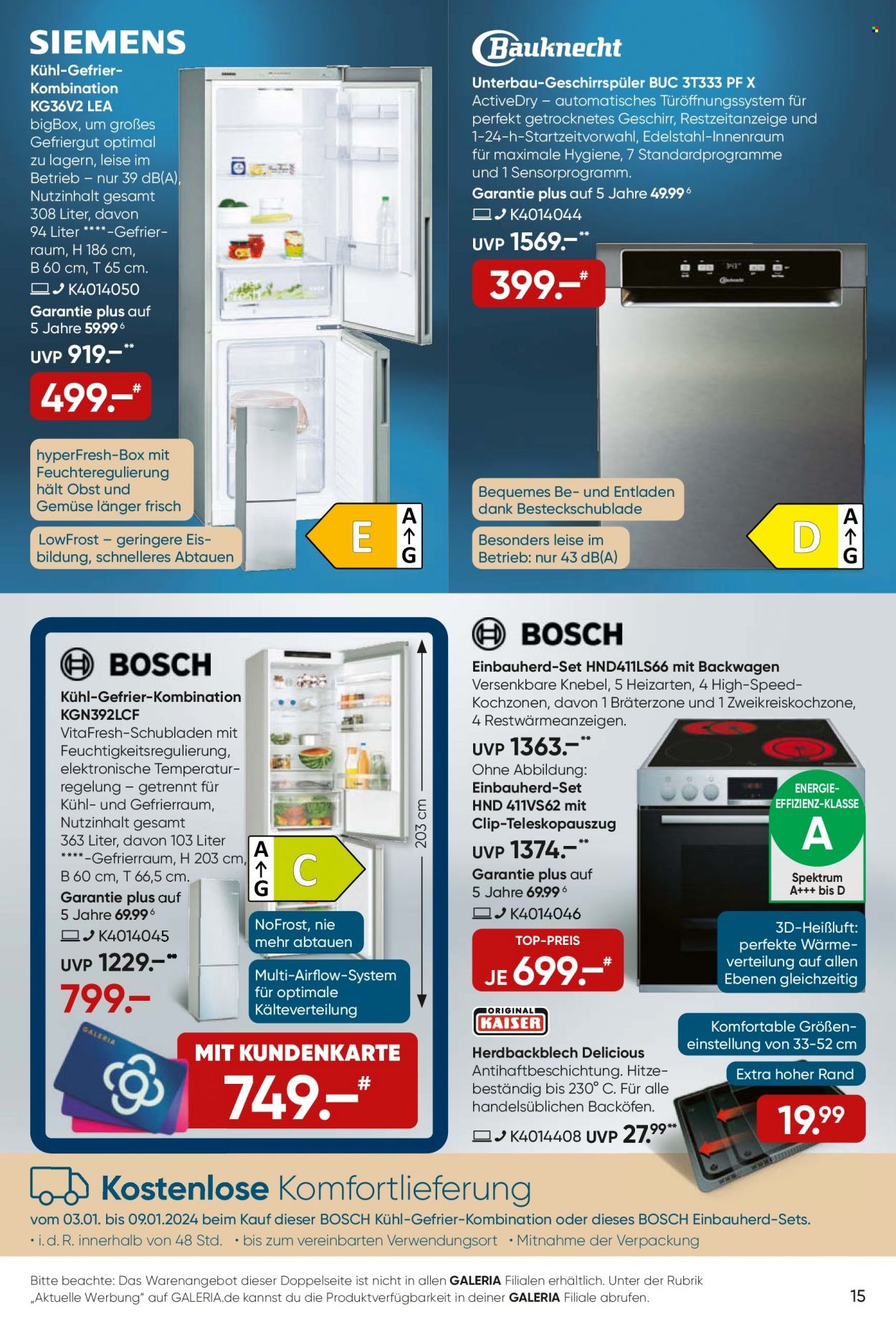 GALERIA Karstadt Kaufhof Prospekte  - 3.01.2024 - 9.01.2024. Seite 15