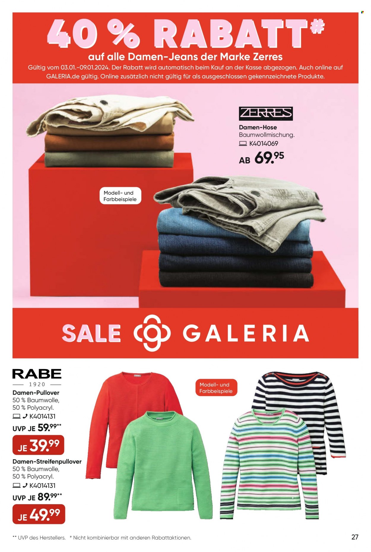 GALERIA Karstadt Kaufhof Prospekte  - 3.01.2024 - 9.01.2024. Seite 27