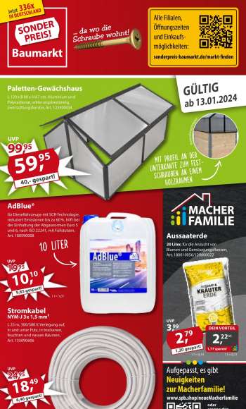 Prospekte Sonderpreis-Baumarkt - 13.01.2024 - 19.01.2024.