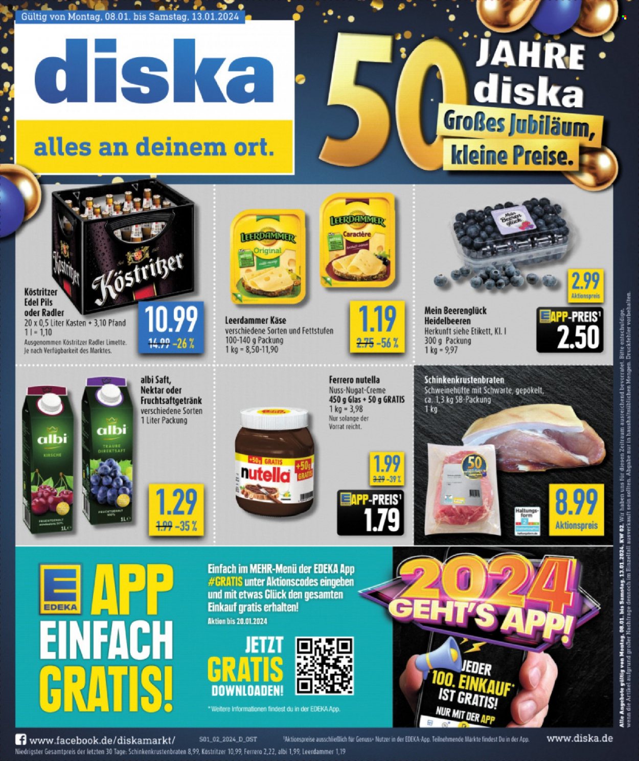 Diska Prospekte  - 8.01.2024 - 13.01.2024. Seite 1