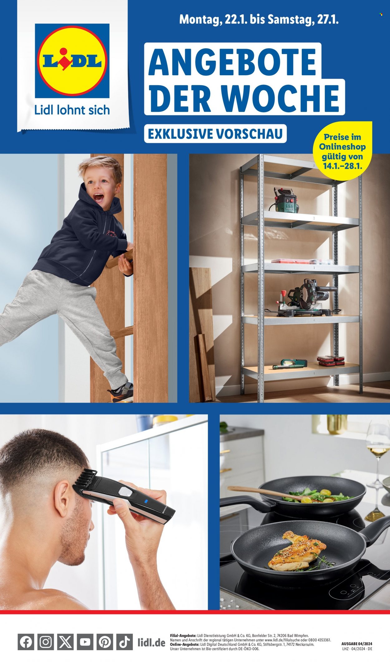 Lidl Prospekte  - 22.01.2024 - 27.01.2024. Seite 1