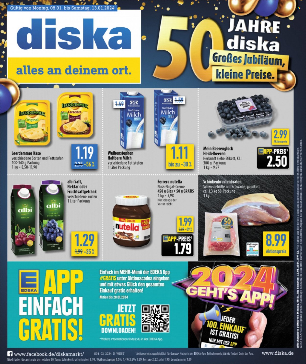 Diska Prospekte  - 8.01.2024 - 13.01.2024. Seite 1