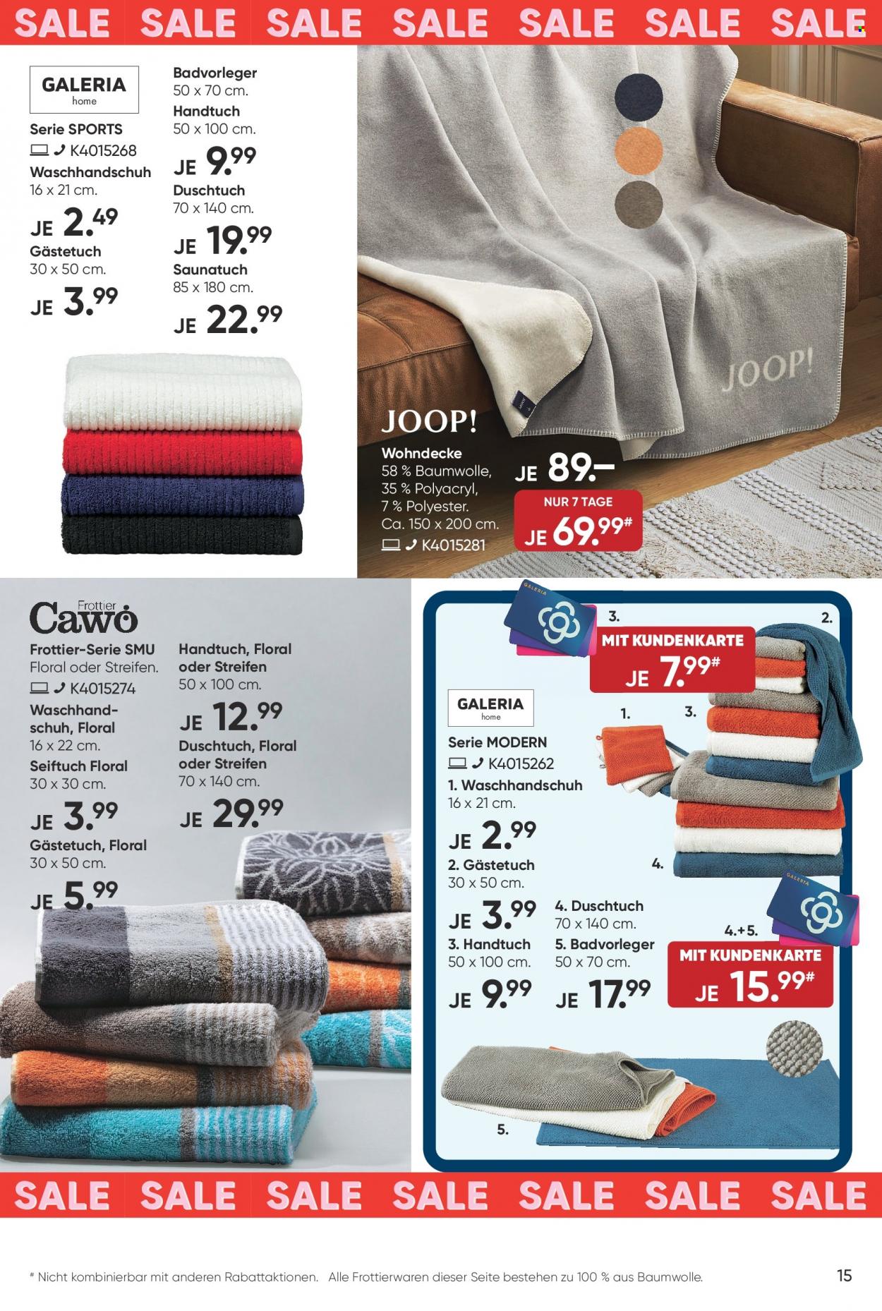 GALERIA Karstadt Kaufhof Prospekte  - 10.01.2024 - 16.01.2024. Seite 15
