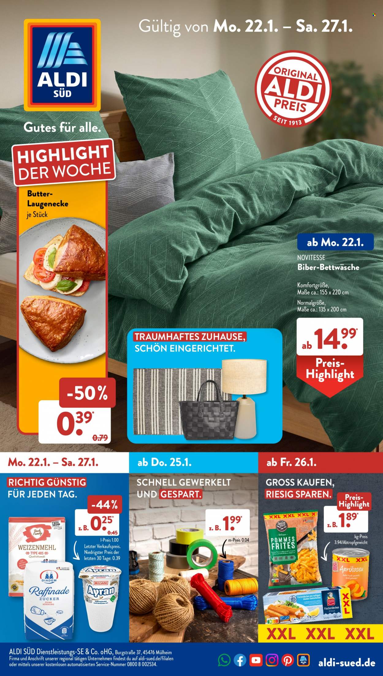 ALDI SÜD Prospekte  - 22.01.2024 - 27.01.2024. Seite 1