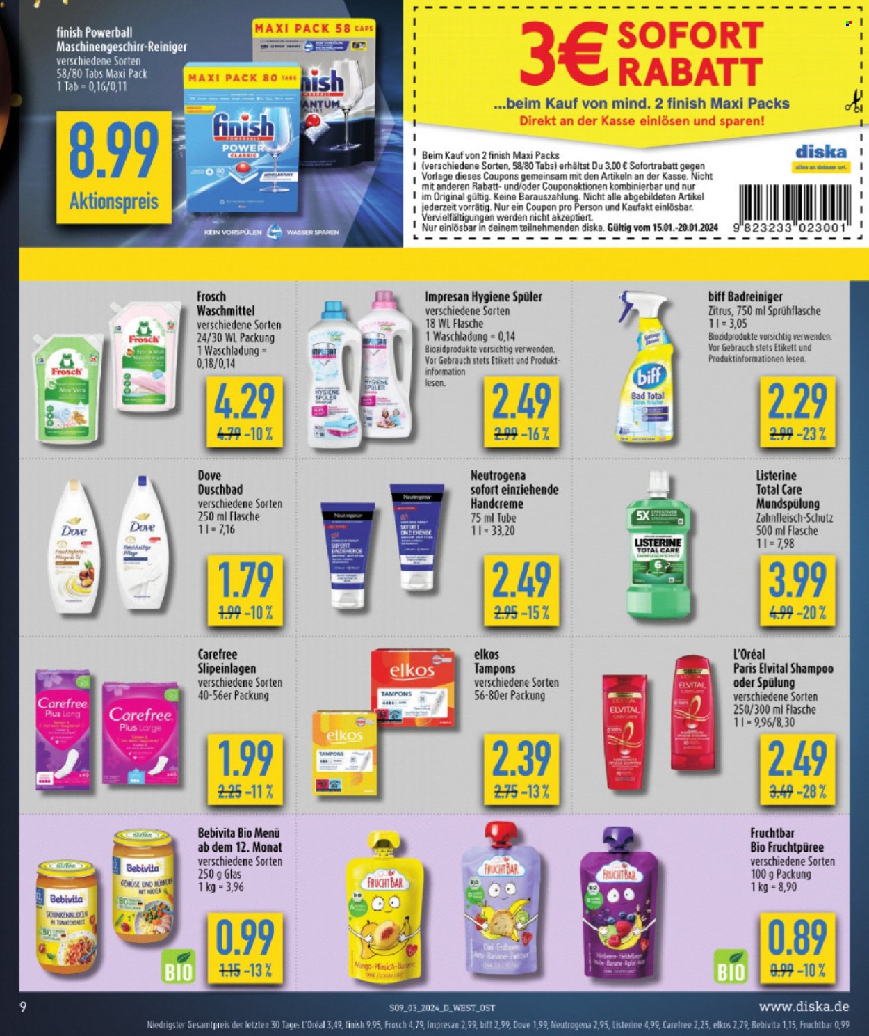 Diska Prospekte  - 15.01.2024 - 20.01.2024. Seite 9