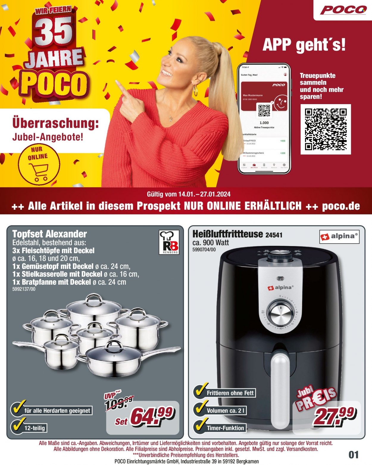 Poco Prospekte  - 14.01.2024 - 27.01.2024. Seite 1