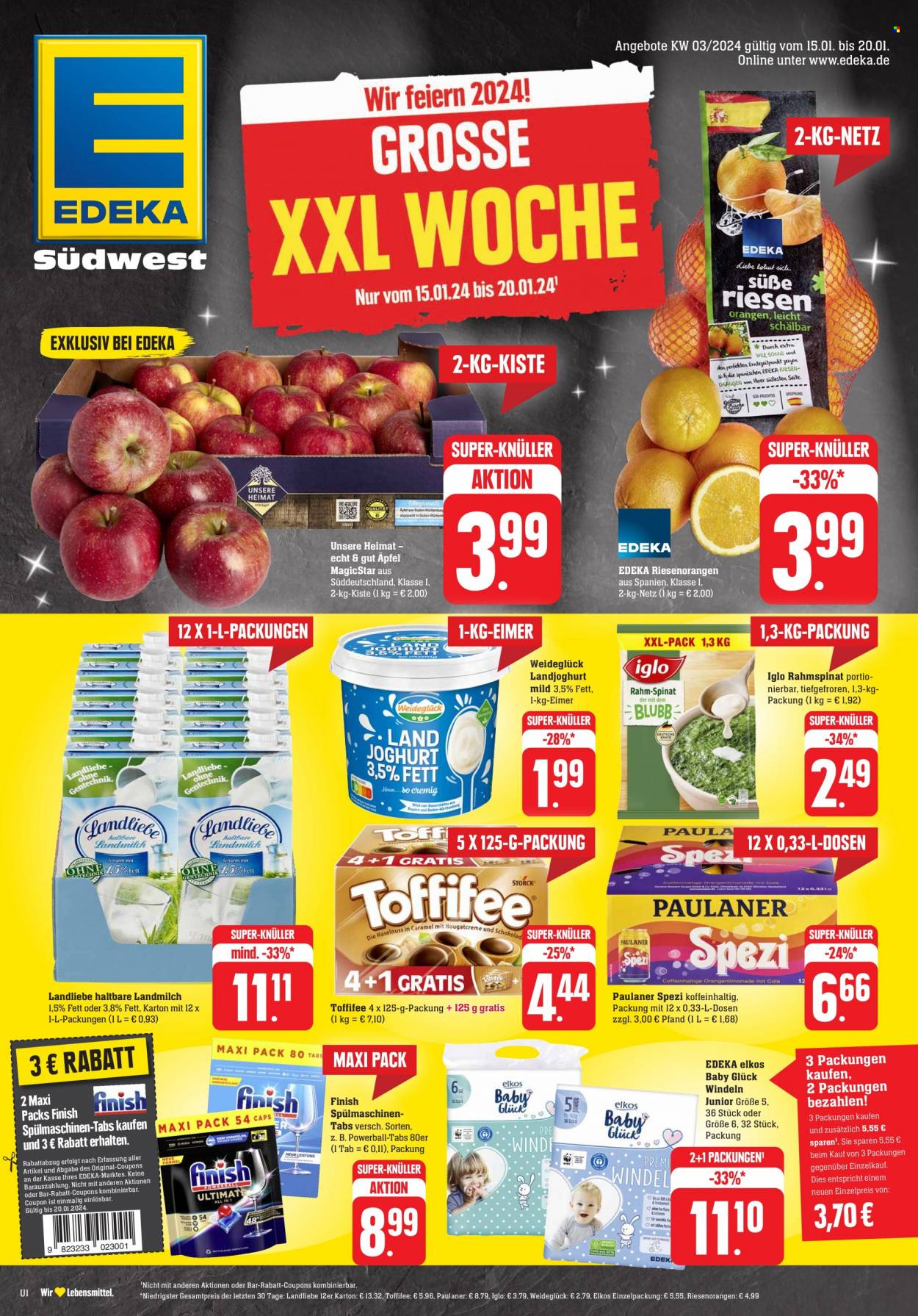 Edeka Prospekte  - 15.01.2024 - 20.01.2024. Seite 1