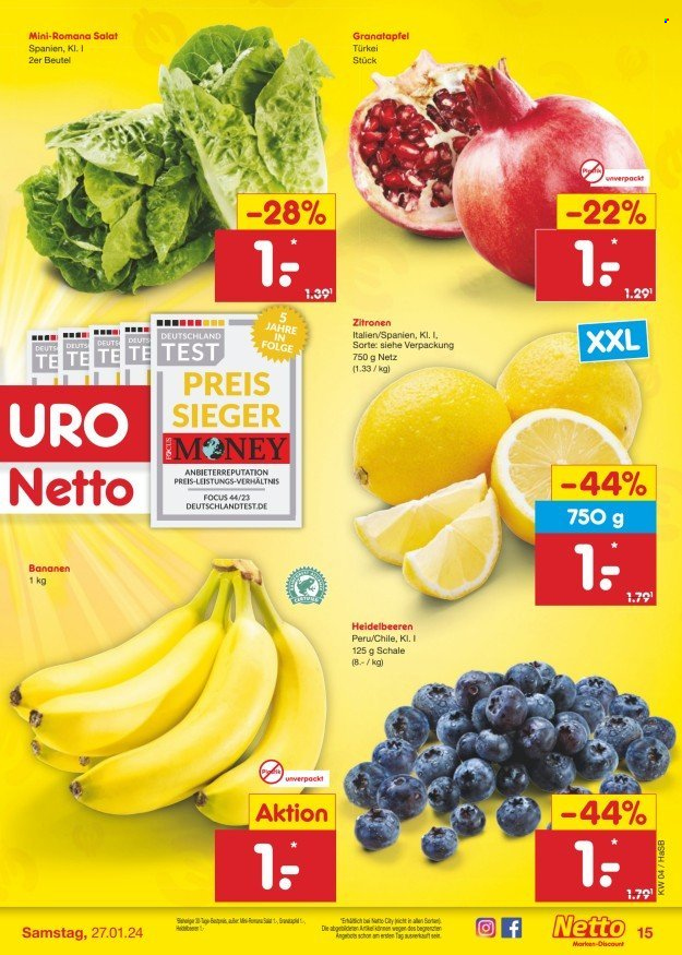Netto Marken-Discount Prospekte  - 22.01.2024 - 27.01.2024. Seite 15