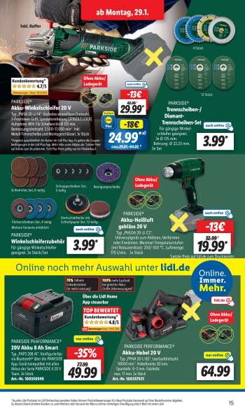 thumbnail - Fächerscheiben­Set, 4­teilig Weitere Variante erhältlich PARKSIDE® Winkelschleiferzubehör Für gängige Winkelschleifer geeignet. Je Stück/Set