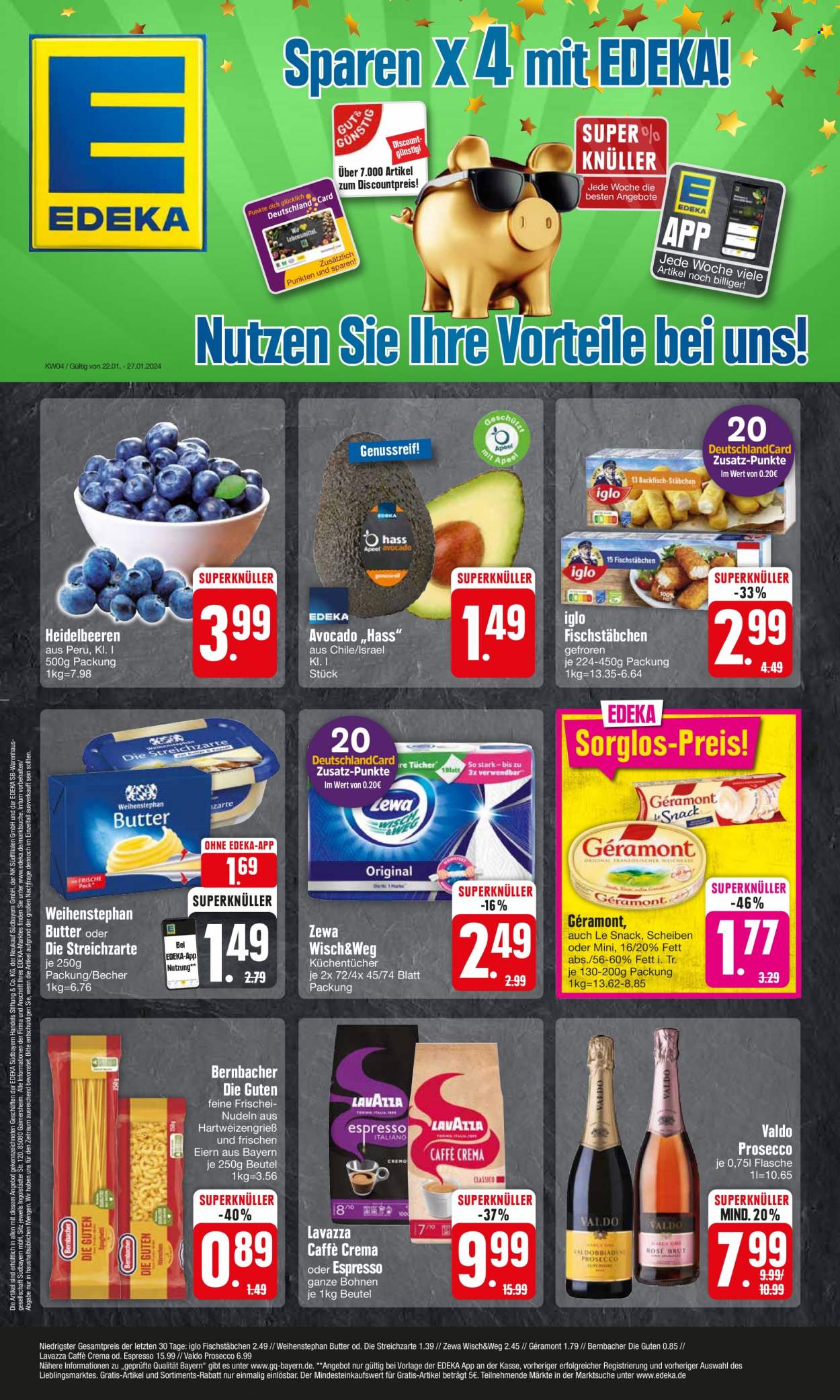 Edeka Prospekte  - 22.01.2024 - 27.01.2024. Seite 1