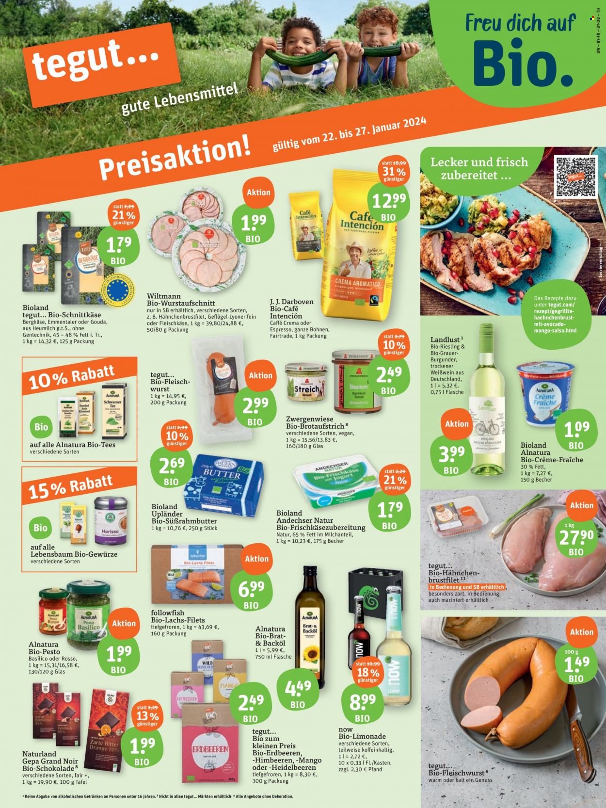 tegut... Prospekte  - 22.01.2024 - 27.01.2024. Seite 1