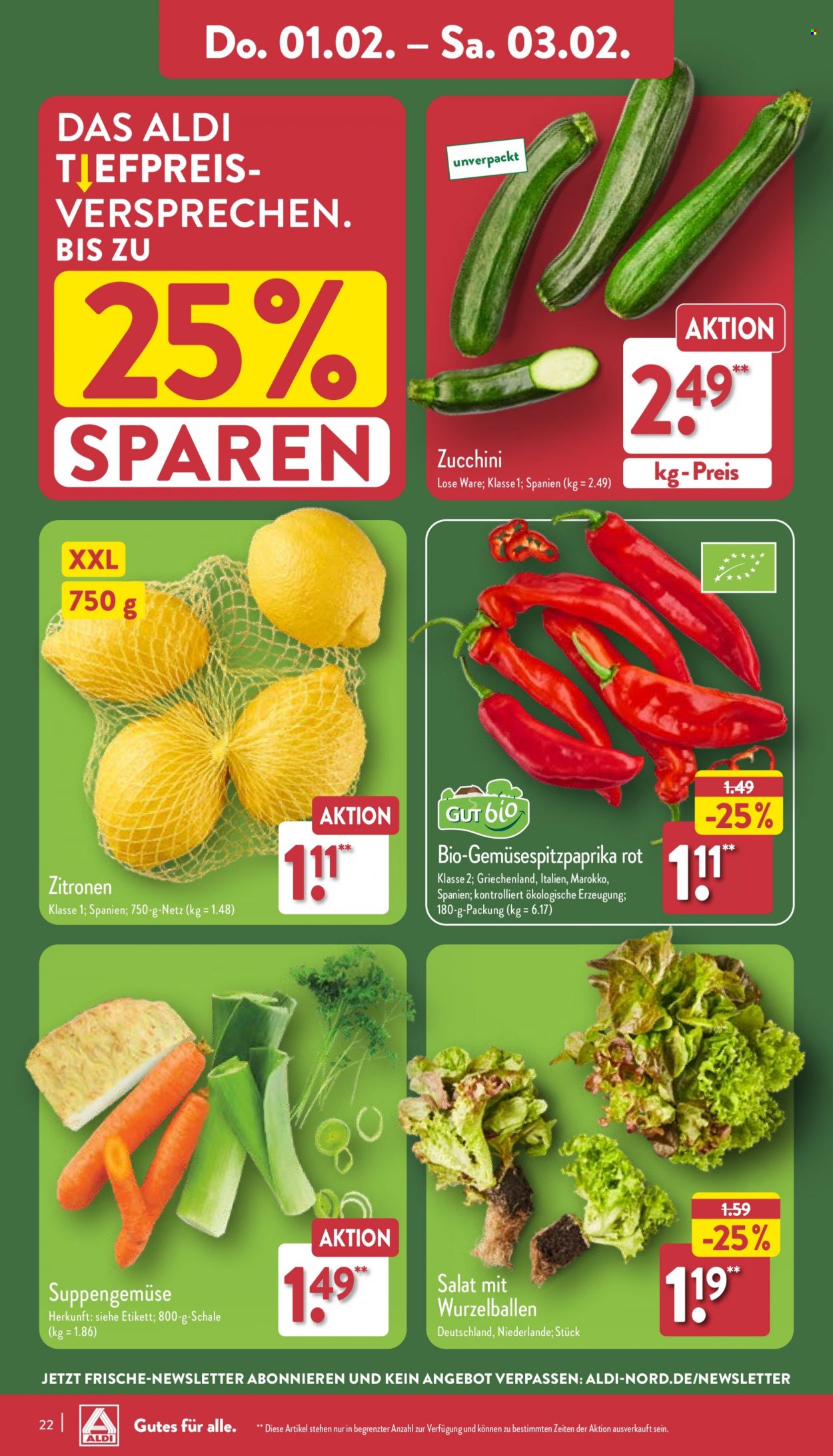 ALDI Nord Prospekte  - 29.01.2024 - 3.02.2024. Seite 22