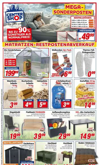 Prospekte CENTERSHOP - 22.01.2024 - 27.01.2024.